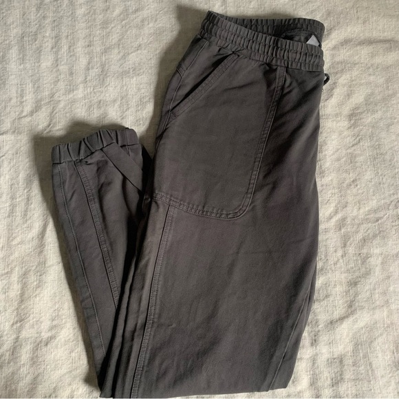 Women's Green Cargo joggers Pull on ankle pants Large Activewear - Picture 3 of 13